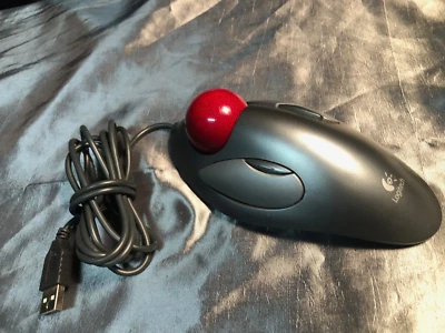 Logitech T-BC21 Trackman Marble Mouse Silver #4 - Cleaned & Tested! Works great! - Image 1 of 4