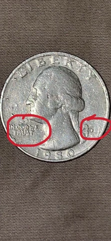 RARE 1980 QUARTER DOLLAR D FILLED MINT  DOUBLE DIE MARK ERROR COIN INT Cover