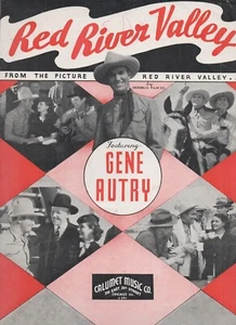 1935 Gene Autry Sheet Music " Red River Valley " from the Movie - Bild 1 von 1