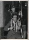 1937 Press Photo Frank L Souders of Bergenfield NJ & son Glenn American Legion
