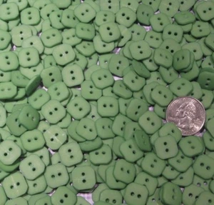 Hand Dyed ½" Square BUTTONS, 2 Holes, Assorted Colors, Lots of 20 or Mixed 40 - Picture 1 of 34