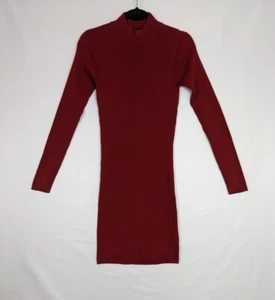 Nuevo con etiquetas Moda Nova Mujeres Suéter Vestido Talla M ~ Rojo Bodycon Corte Espalda Larga Espalda - Imagen 1 de 6
