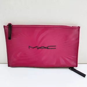 MAC Purple Double Zipper Makeup Cosmetic Bag Case, Travel Toiletry Pouch, NEW - Bild 1 von 8