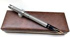 Early Sheaffer Targa Silver-Plated Casign Fountain Pen W/Case, Usa (Cm2290)