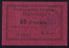 Plattling: 50 Pfennig 25.1.1917 - Tauenglanzpapier mit Blumenmuster