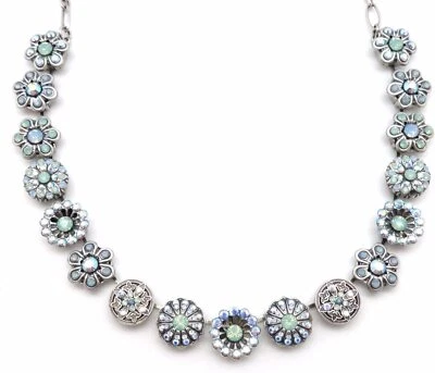 Collar Mariana Daiquiri Mosaico Azul y Verde Cristal Swarovski Plata 7171 Foto 1 de 3