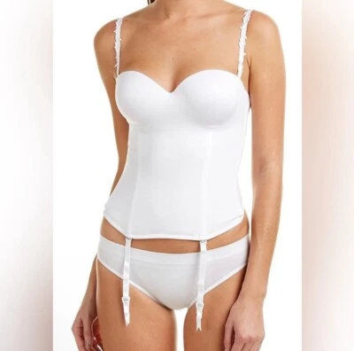 Nuevo Le Mystere Blanco Novia Seducción Bustier Ligas Talla 32B Boda Novia Foto 1 de 4