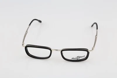 Robert Rudger 2240 010 18, 90s black and silver rectangle eyeglasses frames NOS - Image 1 of 4