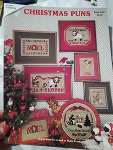 Christmas Puns Book 107 Karen's Creation Cross Stitch - Picture 1 of 2