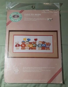 Dimensions I Love You Bears gezählter Kreuzstich-Kit 53503 Kimberly Knoll 1986 - Bild 1 von 2