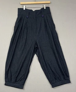 Dazz Dark Blue Balloon Pants Comfy Wide Leg Womens Size Large - Picture 1 of 13