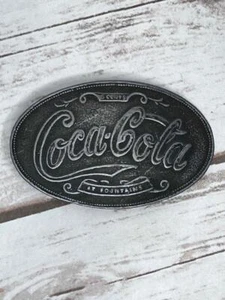Coca Cola Coke Advertising Belt Buckle "5 Cent at Fountains" - Lewis Buckles - Picture 1 of 6