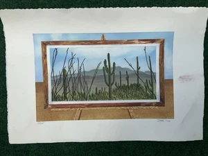 Stephen Polin Signed Limited Edition Print Desert Cactus Landscape 1/125 - Bild 1 von 6