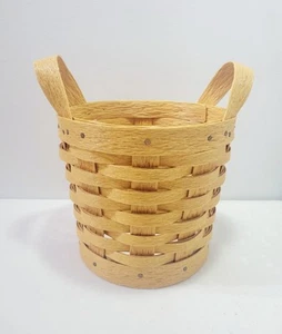 Krasco Woven Plastic Round Basket Sleeve Recycled Plastic 8"H X 9"D - Picture 1 of 5