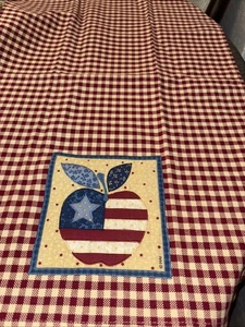 Vintage Geschirrtuch Apfel amerikanische Flagge  - Bild 1 von 4