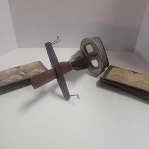 1901 Underwood "Sun Sculpture" Stereoscope Card Viewer with 28 cards - Picture 1 of 22
