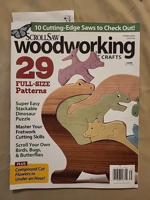 Scroll Saw Wood Working & Crafts Magazine Dinosaur Puzzle Pattern Issue 90 2023 - Image 1 of 3