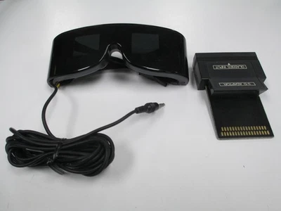 Sega 3D Glasses Sega Master System with Adapter Tested Working Missing Right Arm - Image 1 of 2
