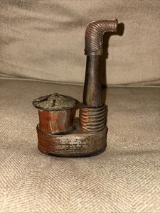 Vintage pottery pipe signed DA - Picture 1 of 8