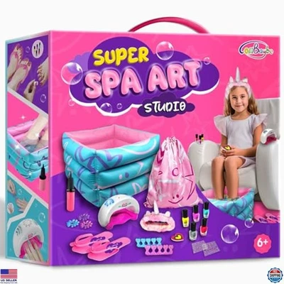 Ultimate Kids Spa Kit - Juego de esmalte de uñas para edades de 6-12 - Spa de pies y arte en uñas regalo Foto 1 de 4