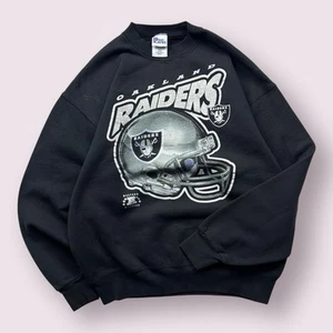 Vintage Herren Oakland Raiders NFL Football Sweatshirt 90s Gr. XL schwarz Pro Player - Bild 1 von 6