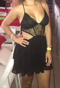 Romper corto sexy pizzo nero moda taglia small - Foto 1 di 6