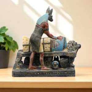 Antigüedades egipcias raras de antigua momificación faraónica estatua de Dios Anubis - Imagen 1 de 11