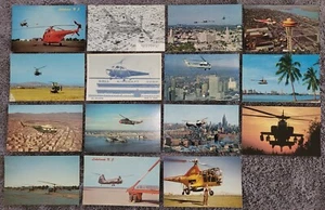 Helicopters - US Military & Civilian - Lot of 15 chrome-era postcards - Picture 1 of 2