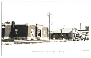 Rainy River, ON Canadá antigua postal RPPC, oficina de correos - SIN TARIFAS - Imagen 1 de 2
