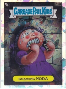 GNAWING NORA 2023 TOPPS CHROME GARBAGE PAIL KIDS OS6 ATOMIC #215A - Picture 1 of 2