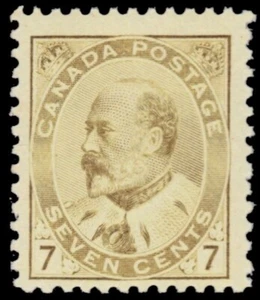 CANADA 92 - King Edward VII "1903 Olive Bistre" (pb69734) LH $500 - Picture 1 of 1