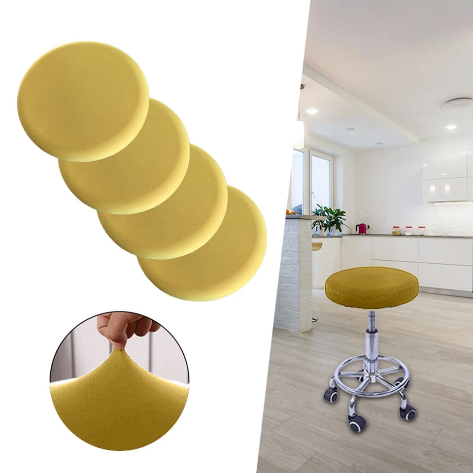 2Pcs Barstool Covers Round Soft Elastic Protector Polyester Seat Covers for Home - Image 1 of 1