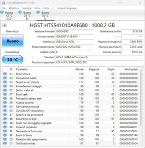 Hard Disk Hitachi HTS541010A9E680, 2.5", 1TB, SATA, 2.5", 5400rpm, 8MB cache - Foto 1 di 2