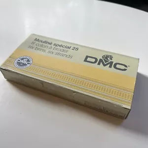 Vintage DMC 24 Skeins Box Mouline Special 25 Thread Floss #996 Medium Baby Blue - Picture 1 of 4