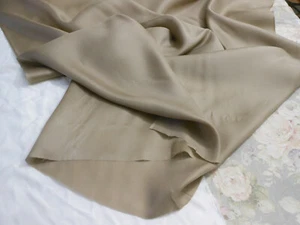 100% Silk Satin Face Organza Dark tan/ light brown 1 lin yd 55" wide BTY - Picture 1 of 3