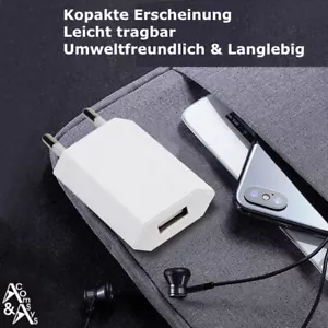 Mini Travel Charger USB 5V 1A mp3 Camera Cell Phone White Boxed - Picture 1 of 4