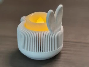 Oster-Teelichthalter Kerzenständer Frohe Ostern Osterhase Deko Dekoration Licht - Bild 1 von 7