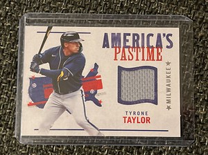 Tyrone Taylor 2022 Chronicles America’s Pastime Patch Relic Brewers APS-TY