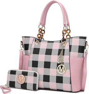 Tote Bag for Women, Handbag Set with Wallet-Top-Handle- Vegan Leather Purse - Picture 1 of 8