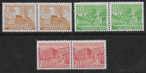 Alemania (Berlín) 1949 pares ilustrados SG.B36, B40 y B42 MNH - Imagen 1 de 1