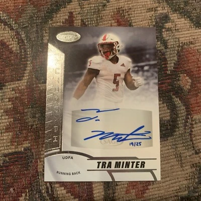 2020 Sage Aspire Tra Minter Auto Silver Rookie Autograph #/25 RC South Alabama - Image 1 of 2