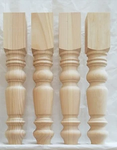 chunky Hand turned furniture eastern knotty pine coffee table bench legs - Picture 1 of 3