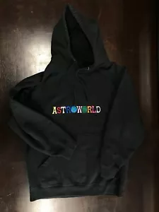 Astroworld Travis Scott Wish You Were Here Black Hoodie Sweatshirt Size M Rare - Picture 1 of 5