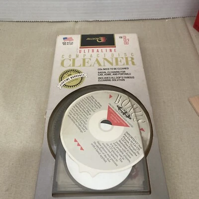 Limpiador de discos compacto Allsop Ultraline vintage nuevo stock antiguo en caja original FX Foto 1 de 4