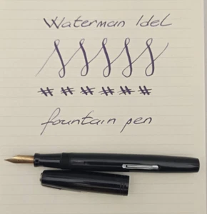 WATERMAN IDEAL BLACK LEVER FILL CT FÜLLFEDERHALTER 14K F FEDER VINTAGE 40ER JAHRE SELTEN - Bild 1 von 10