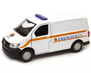 Volkswagen T6 Van Transporter Emergency Car Model Diecast 1:34-1:39 Welly - Picture 1 of 5