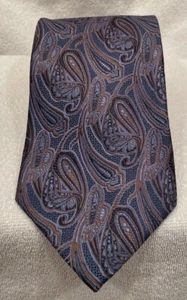 Karako Collection Designer 100% Silk Handmade Blue Paisley Neck Tie NWOT - Picture 1 of 3