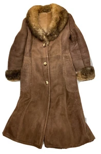 Vintage Sawyer of Napa Womens Lambskin Shearling Coat Jacket Sz 6 Californian - Picture 1 of 12