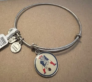 Alex And Ani New England Patriots Silver Charm Bangle Bracelet NFL Read!! - Picture 1 of 11