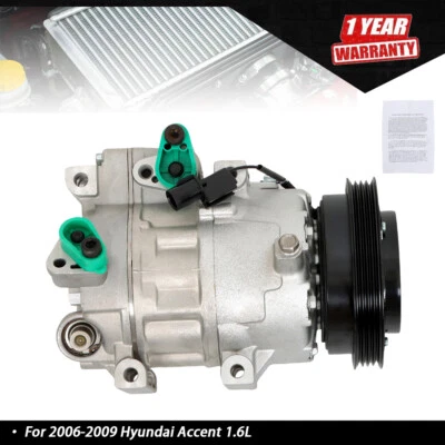 Compresor de aire acondicionado CO 10925C CM108047 apto para Hyundai Accent 2006-2009 1,6 L l4 Foto 1 de 4